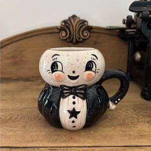 Carnival Cottage Johanna Parker Large Coffee Mug Luna Moon Tuxedo Ceramic